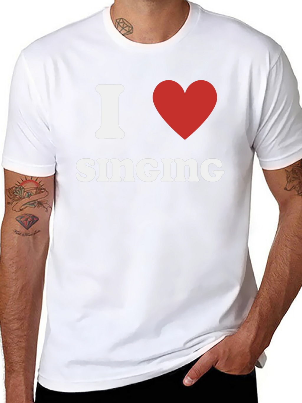 I Heart Singing T-Shirt - Black Cotton Tee