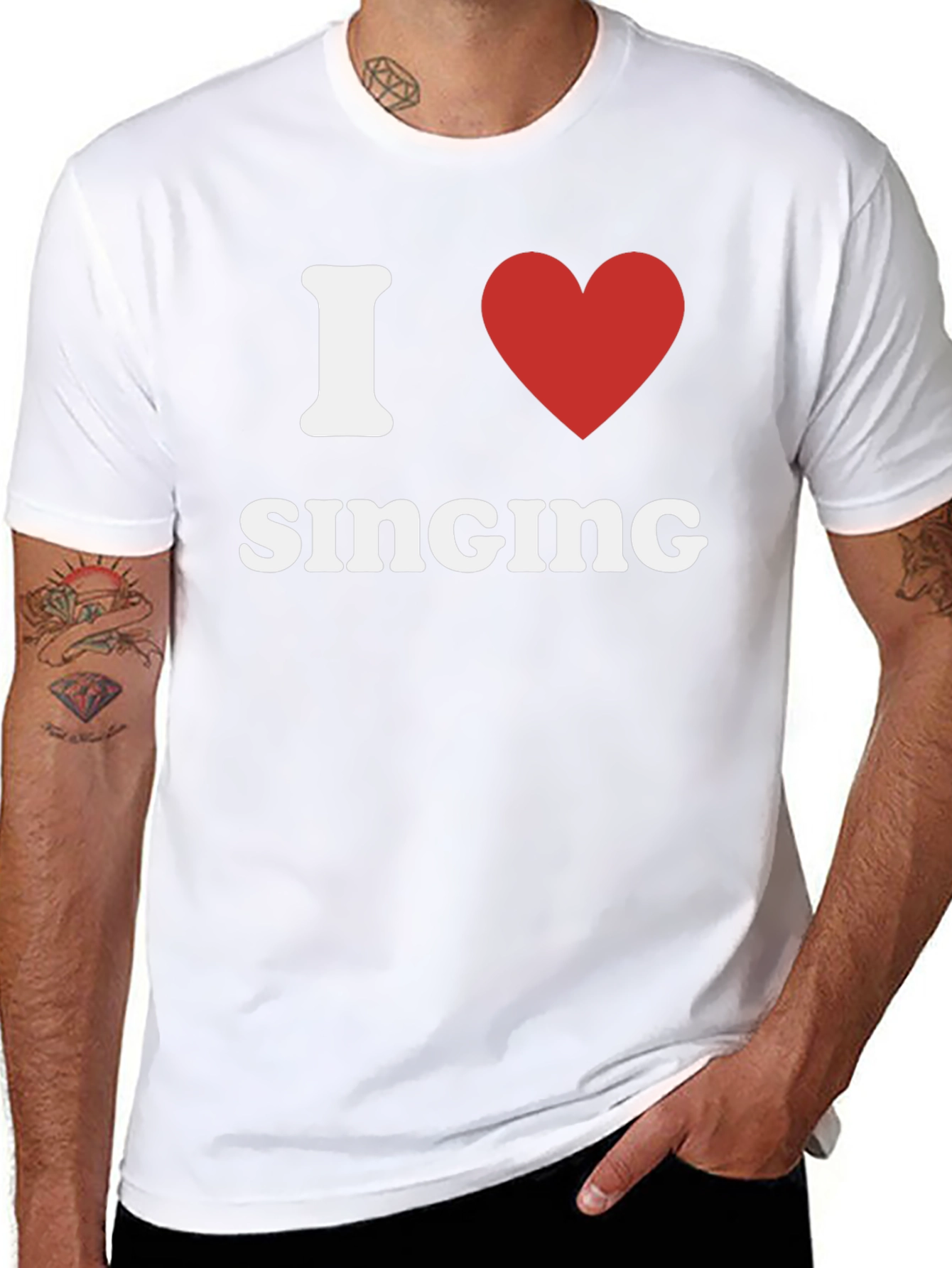 I Heart Singing T-Shirt - Black Cotton Tee