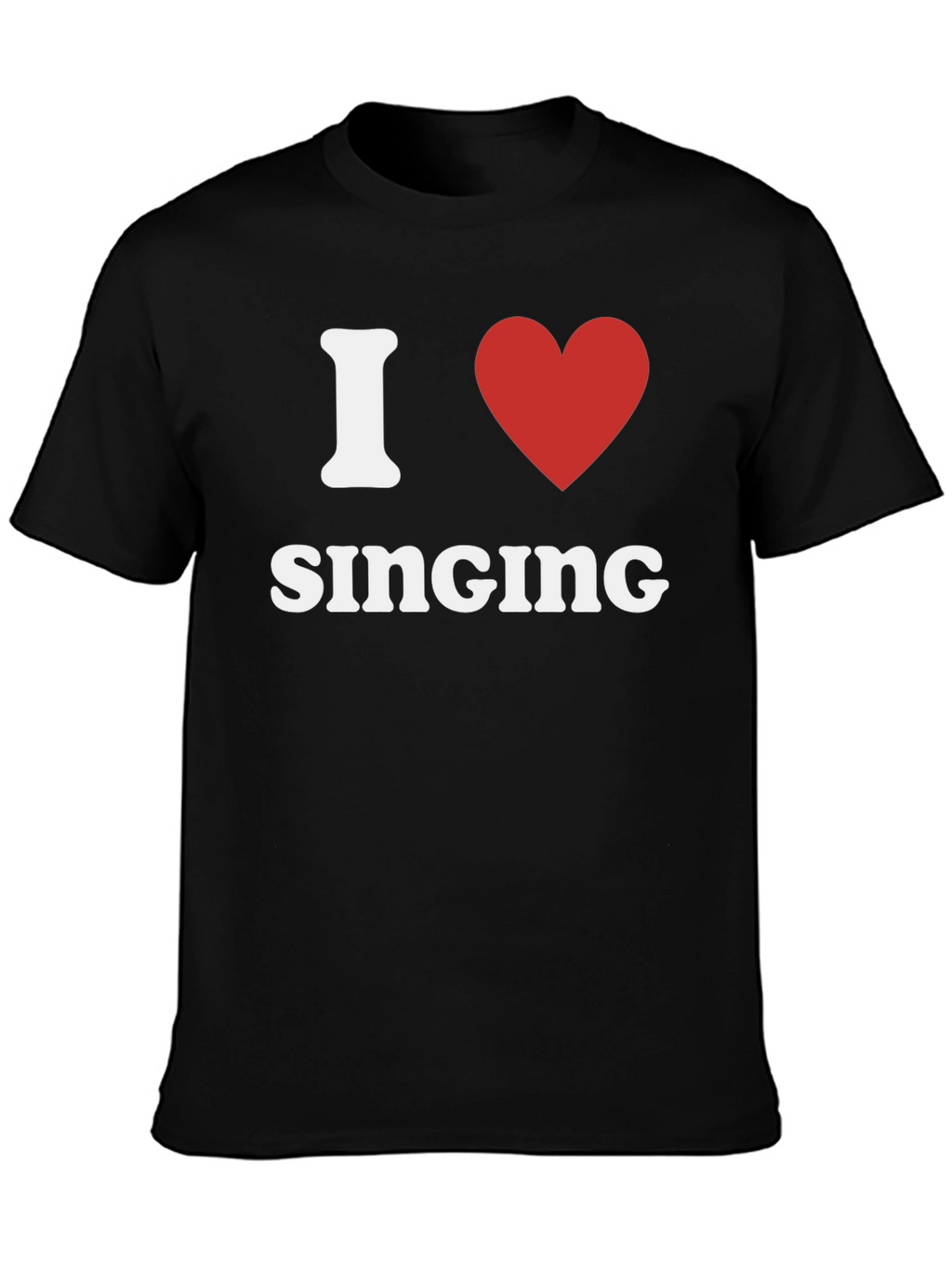 I Heart Singing T-Shirt - Black Cotton Tee