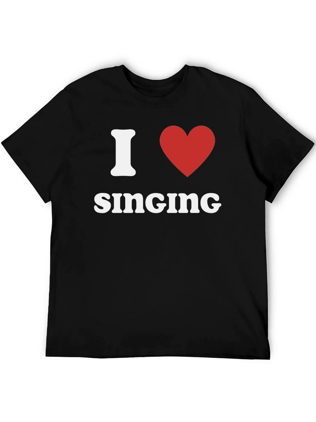 I Heart Singing T-Shirt - Black Cotton Tee