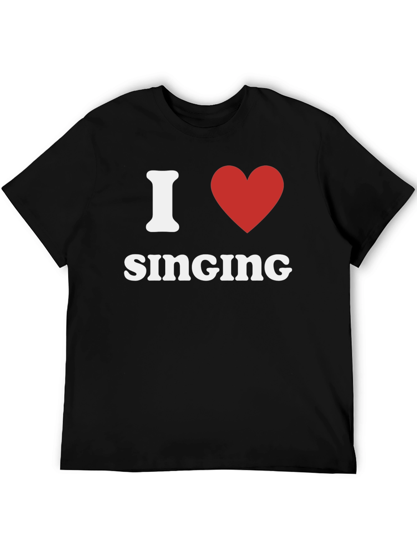 I Heart Singing T-Shirt - Black Cotton Tee
