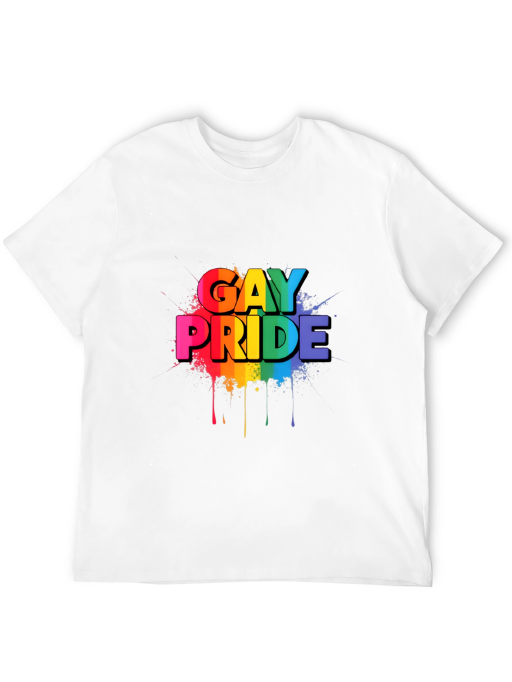 Gay Pride Rainbow Graphic Black T-Shirt