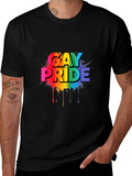 Gay Pride Rainbow Graphic Black T-Shirt