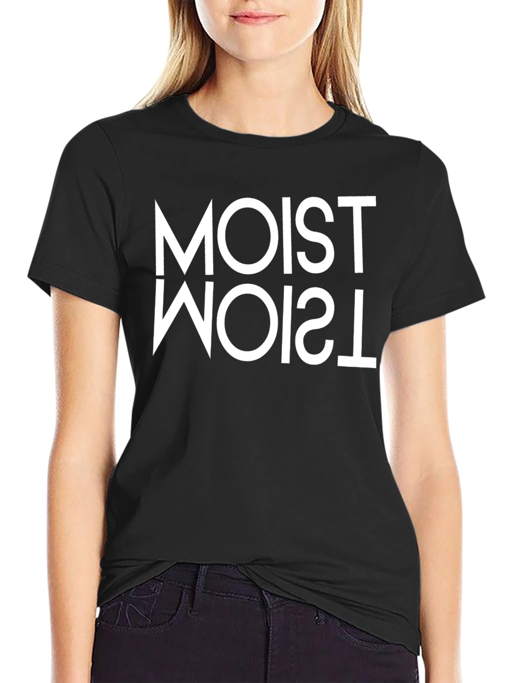 Moist Inverted Tee - Funny Graphic Novelty T-Shirt
