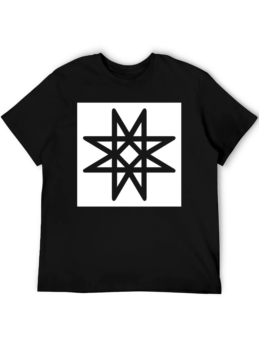 Black T-Shirt with Star of Lada Graphic Tee