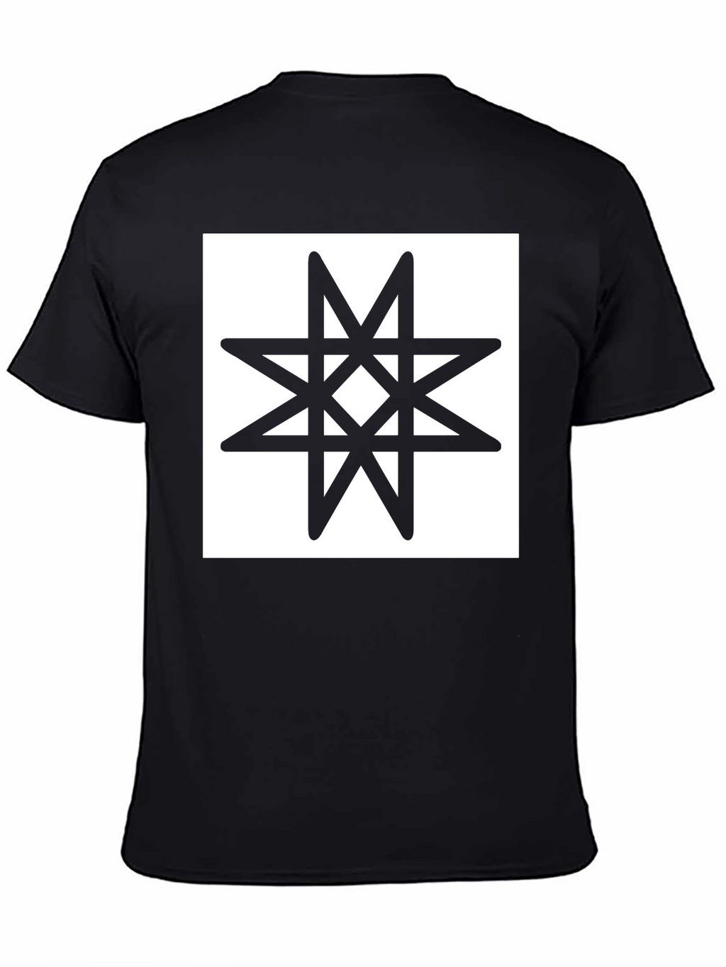 Black T-Shirt with Star of Lada Graphic Tee