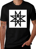 Black T-Shirt with Star of Lada Graphic Tee
