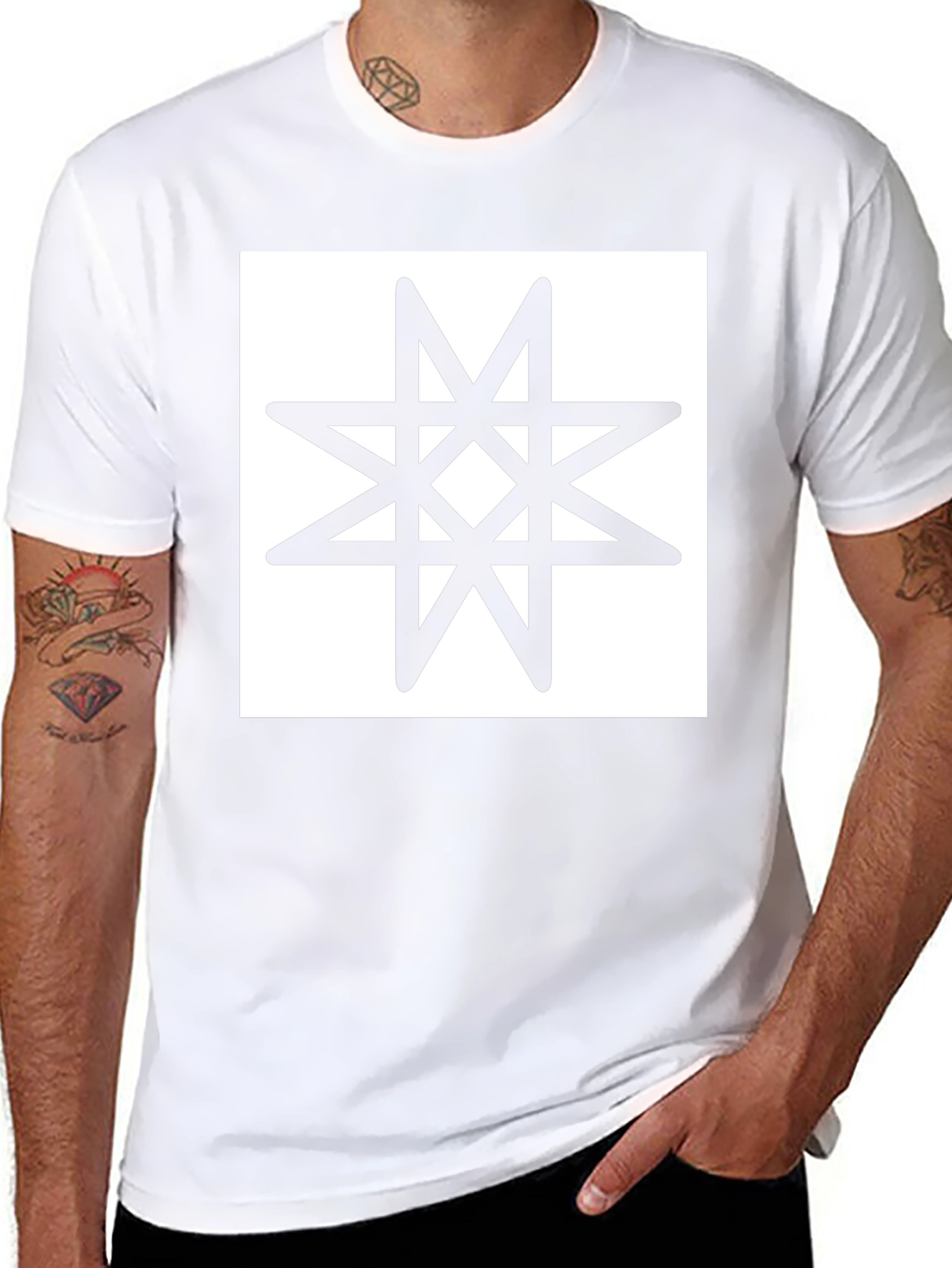 Black T-Shirt with Star of Lada Graphic Tee