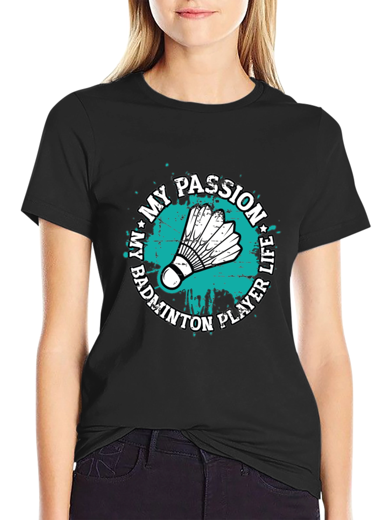 Badminton Player Life Passion Graphic T-Shirt