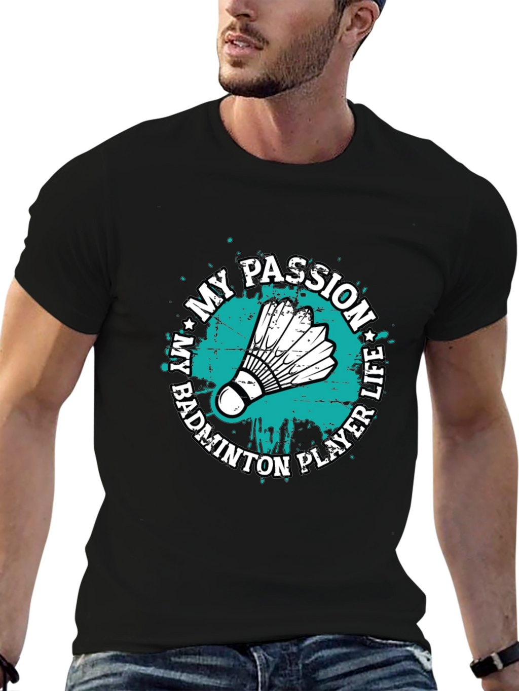 Badminton Player Life Passion Graphic T-Shirt