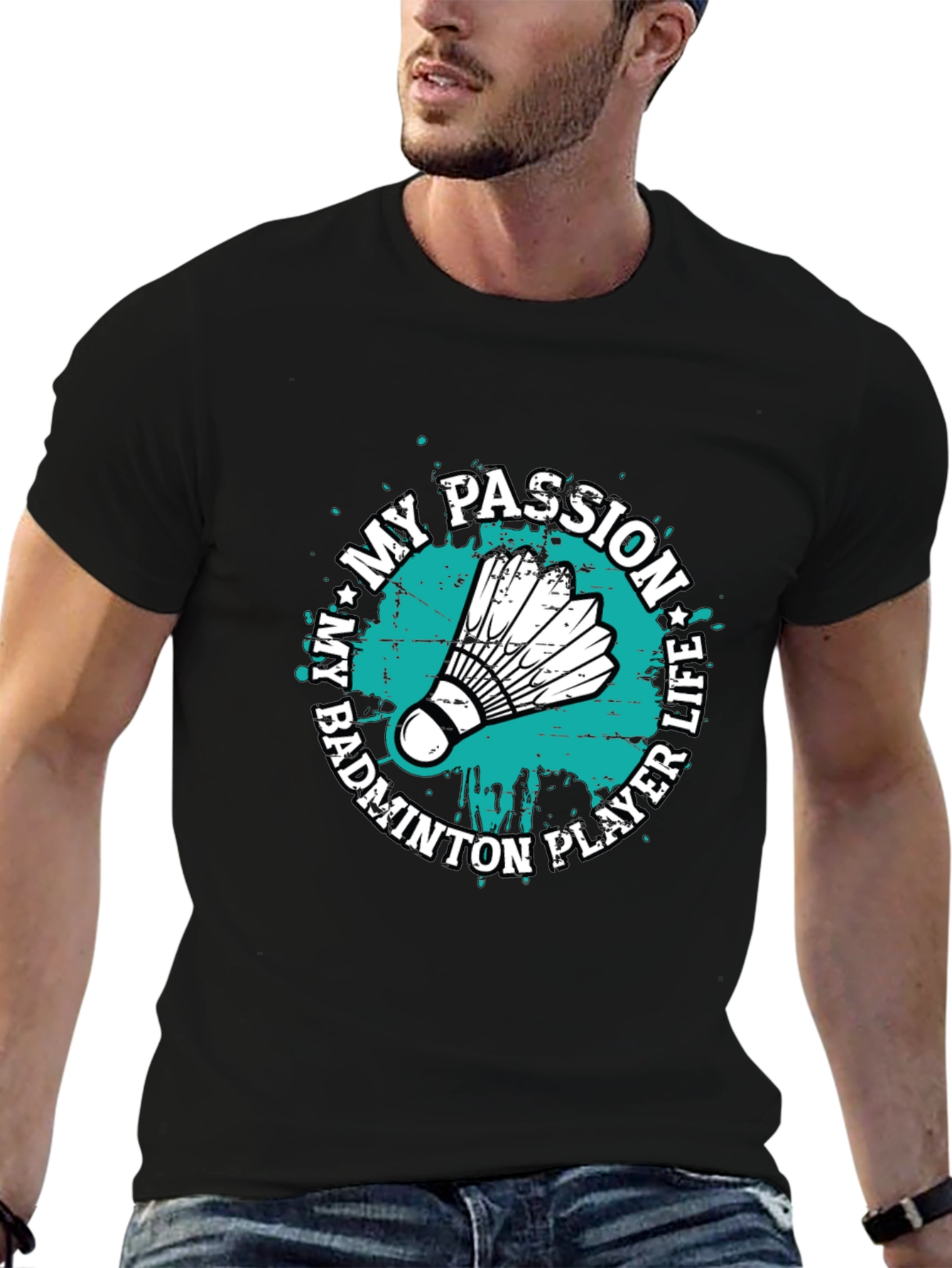 Badminton Player Life Passion Graphic T-Shirt