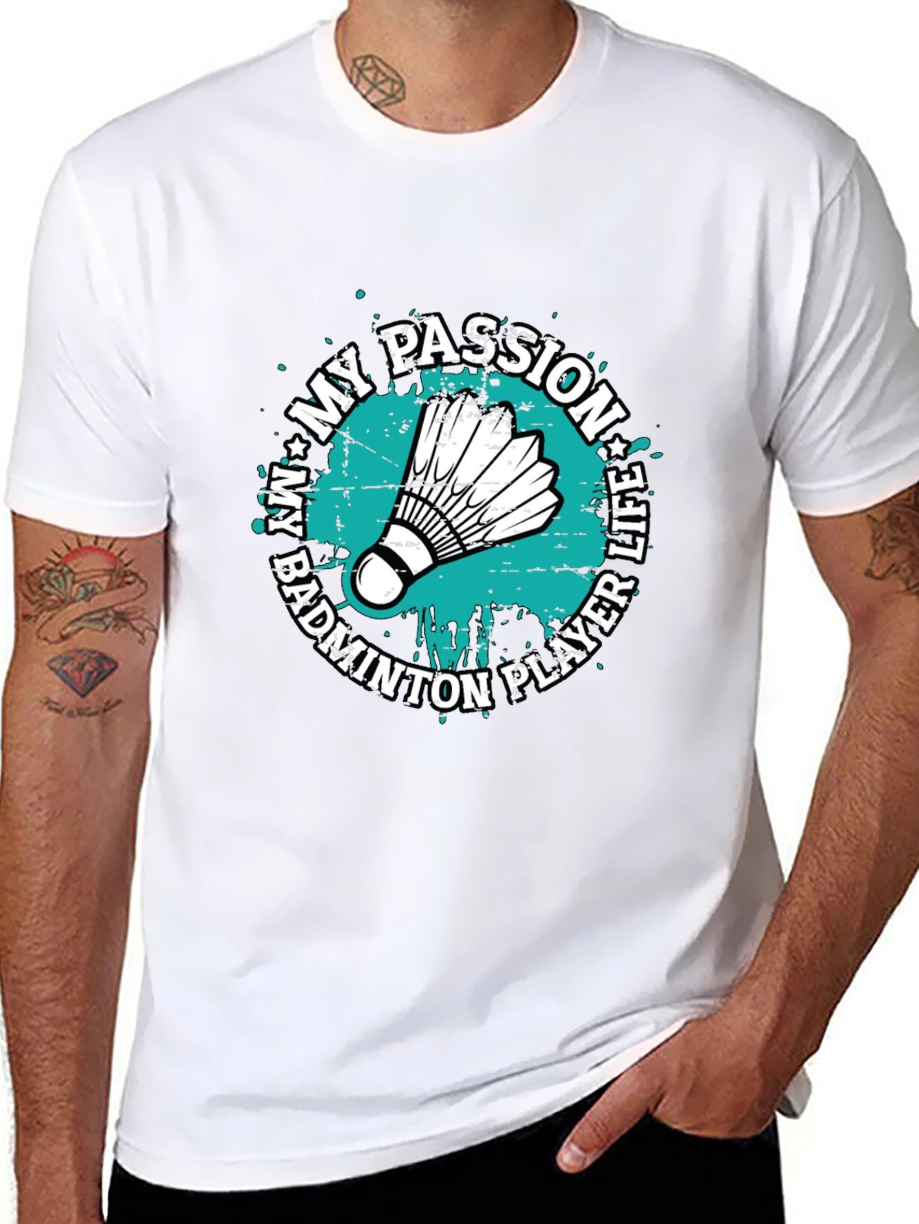 Badminton Player Life Passion Graphic T-Shirt