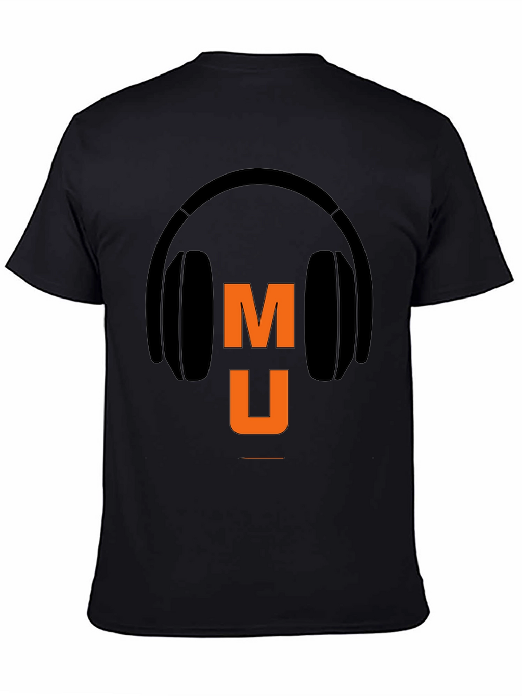 Music Headphone Graphic Tee - Black Casual T-Shirt