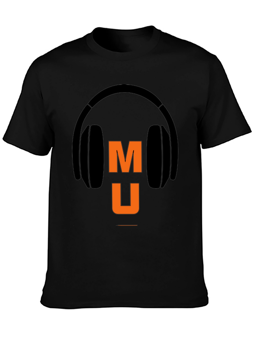 Music Headphone Graphic Tee - Black Casual T-Shirt