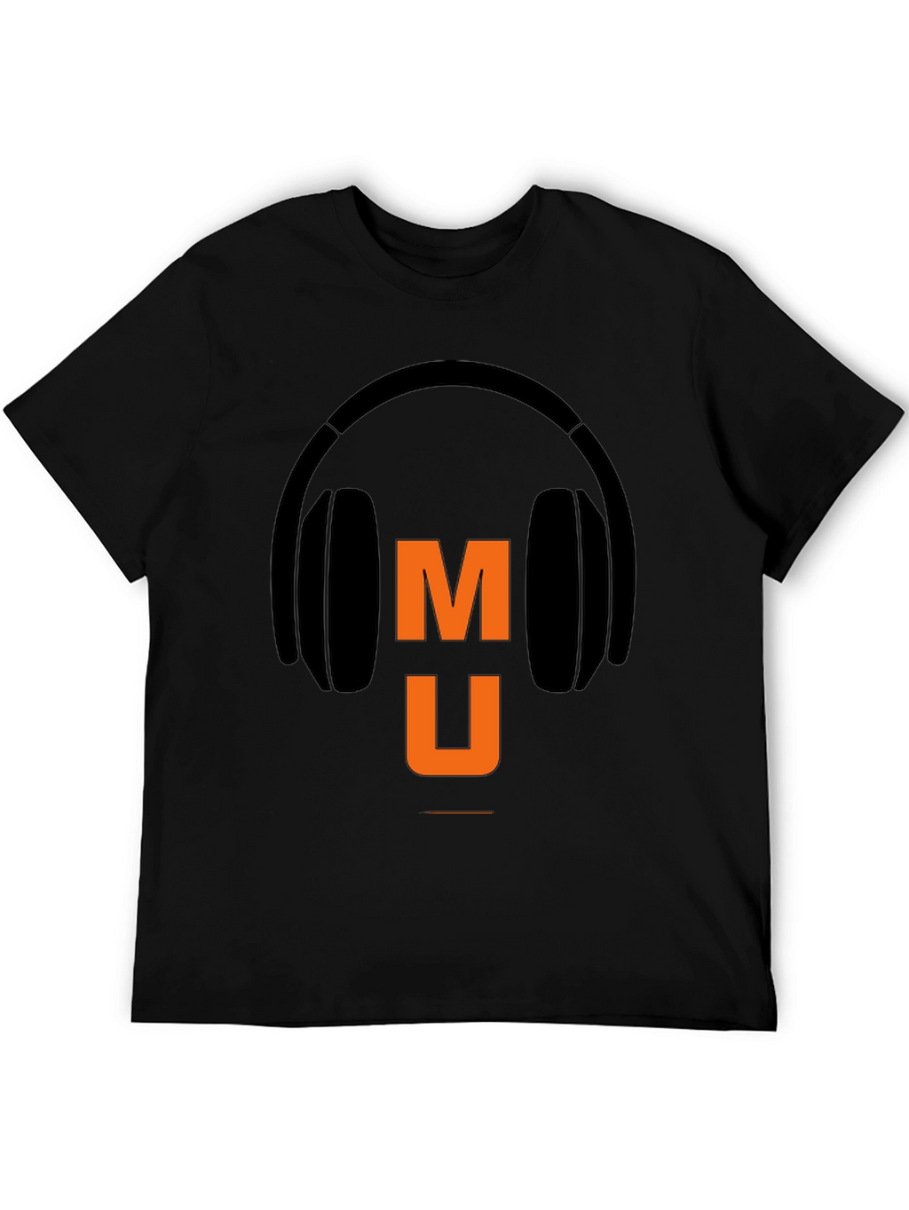 Music Headphone Graphic Tee - Black Casual T-Shirt
