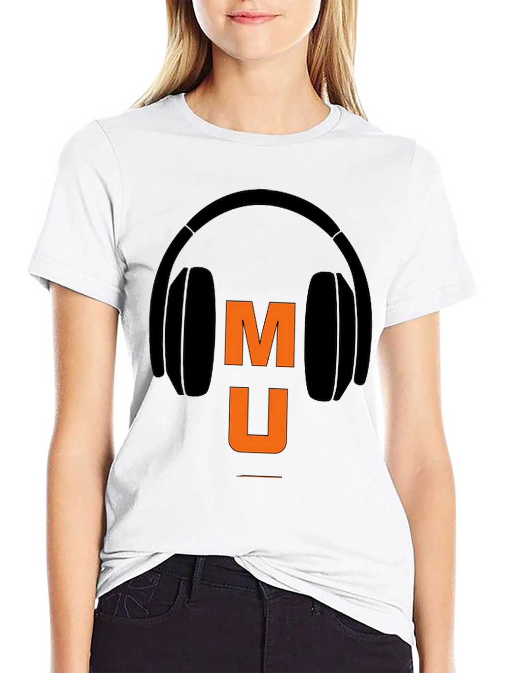 Music Headphone Graphic Tee - Black Casual T-Shirt