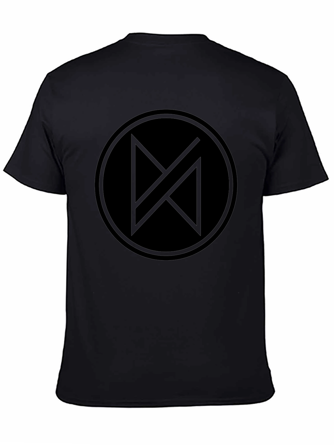 Modern Minimalist Black T-Shirt with Abstract Graphic