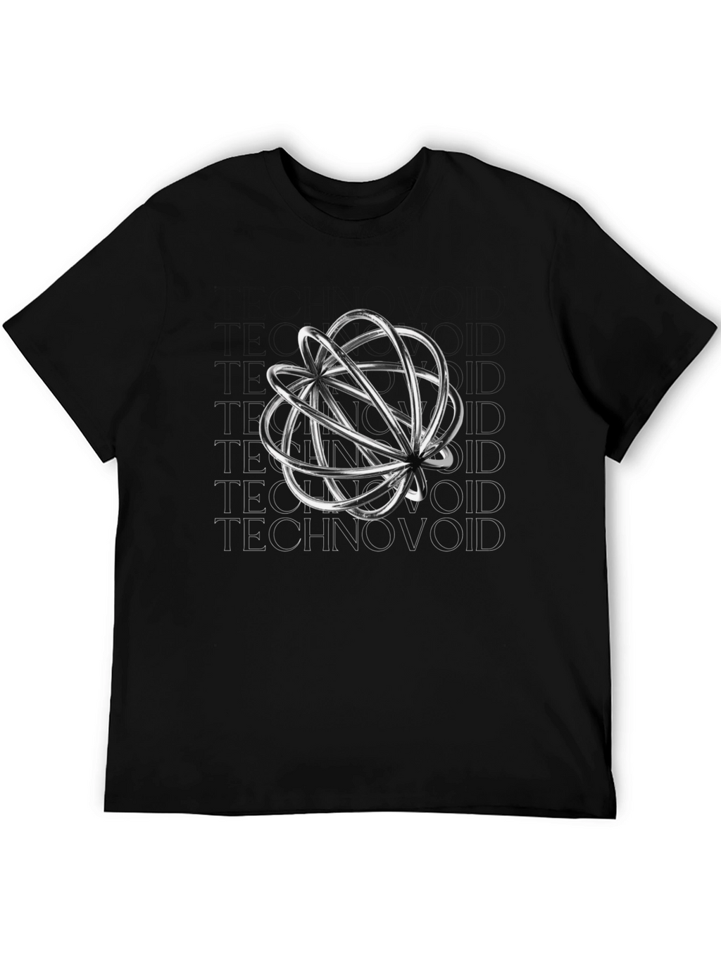 Technovoid Graphic T-Shirt - Modern Black Tee