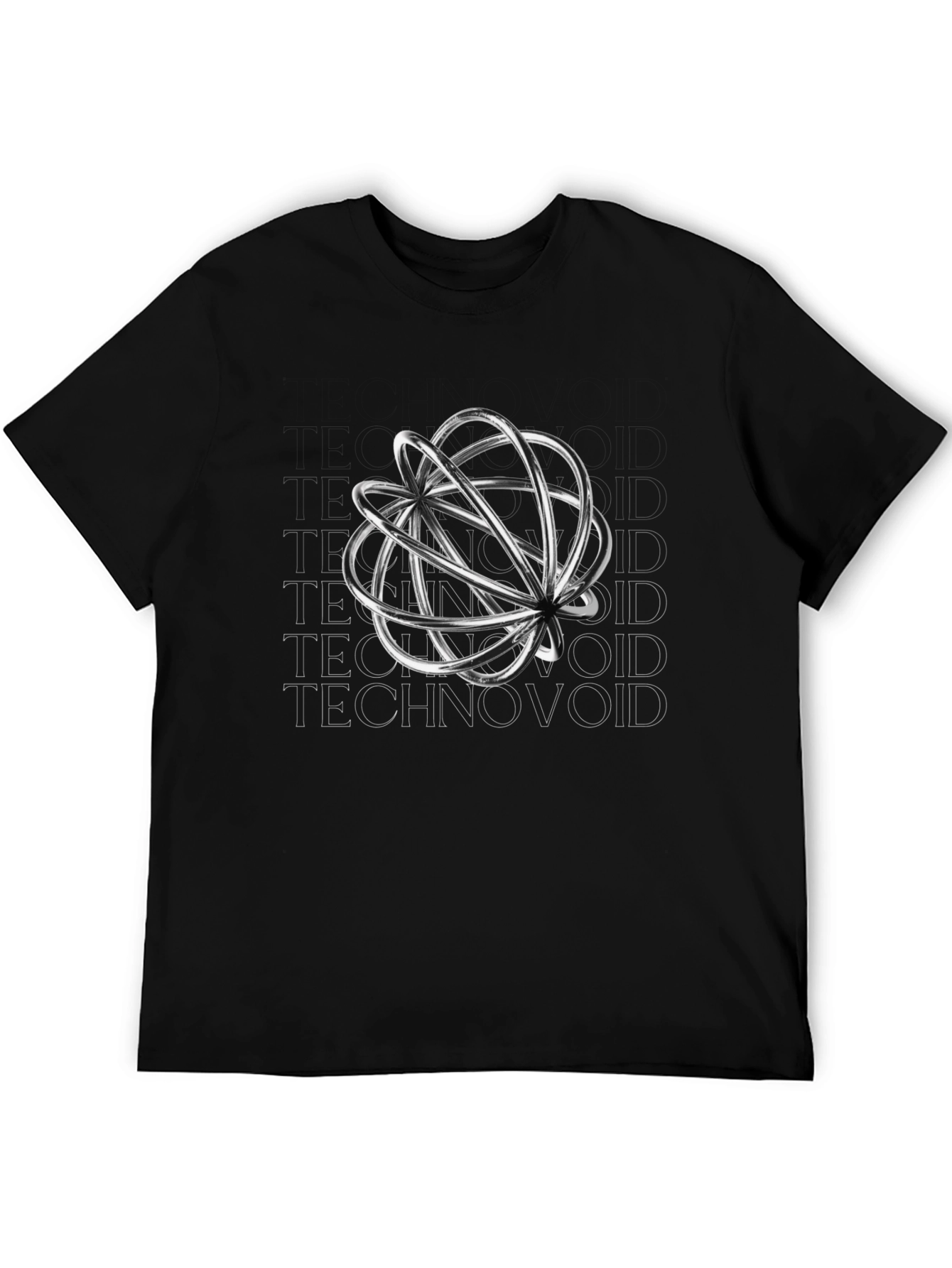 Technovoid Graphic T-Shirt - Modern Black Tee