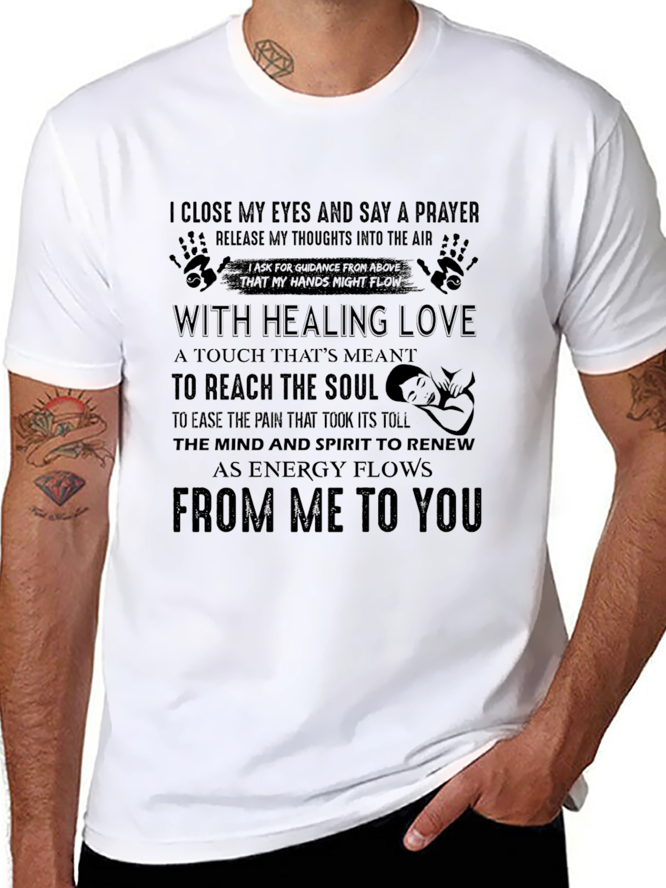 Healing Love Prayer T-Shirt - Spiritual Comfort Tee