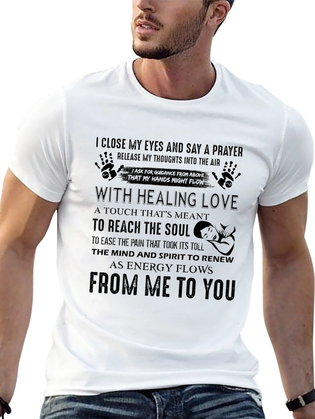 Healing Love Prayer T-Shirt - Spiritual Comfort Tee