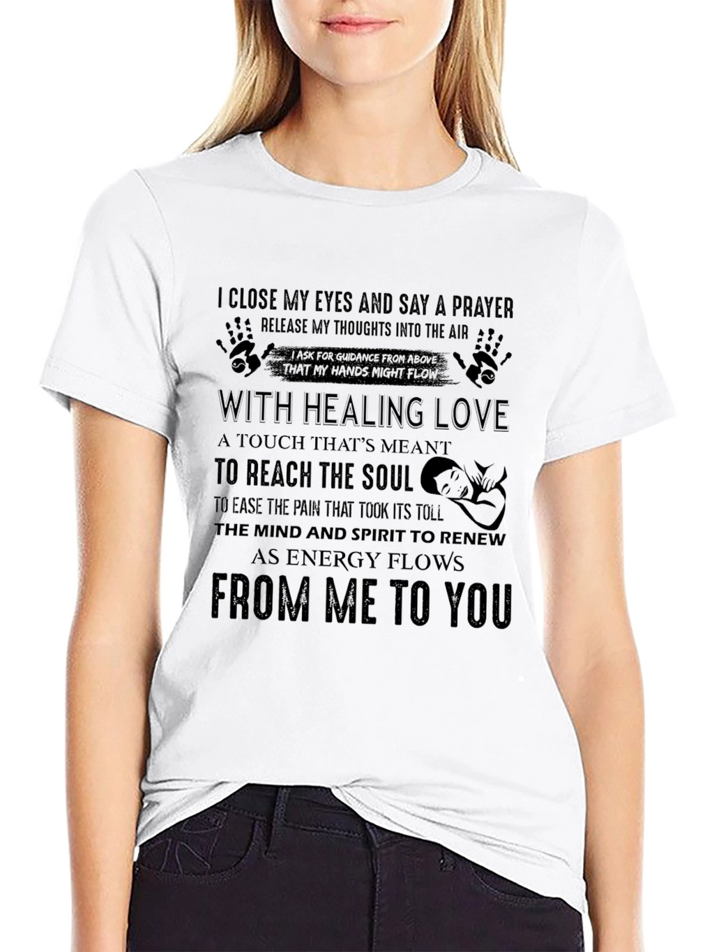 Healing Love Prayer T-Shirt - Spiritual Comfort Tee