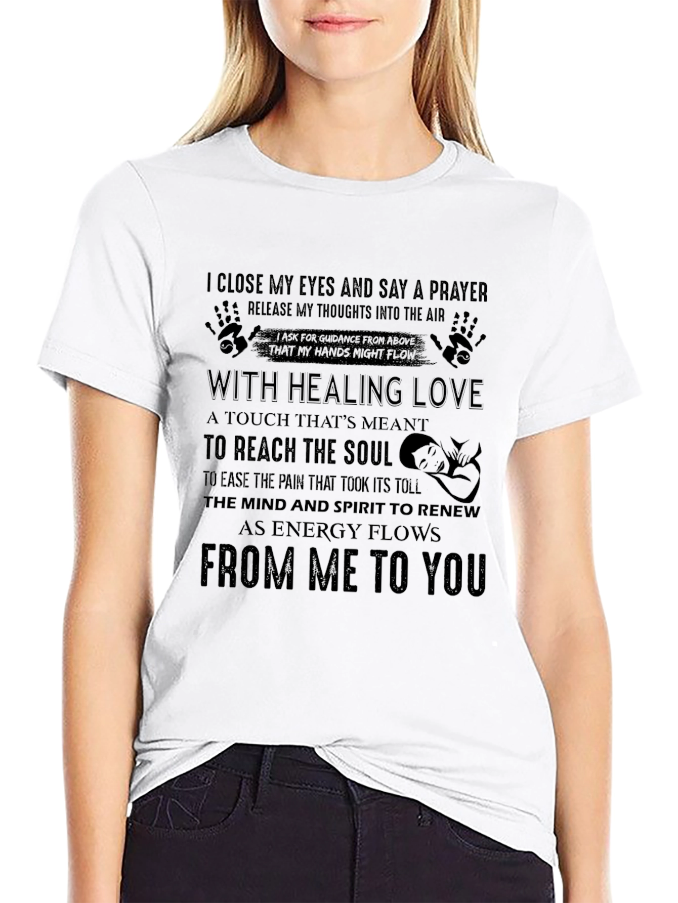 Healing Love Prayer T-Shirt - Spiritual Comfort Tee