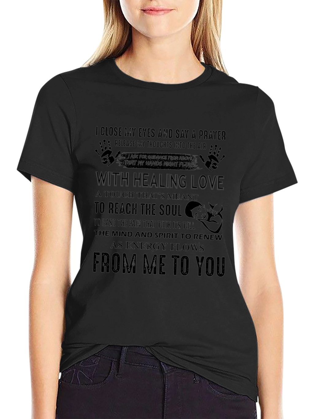 Healing Love Prayer T-Shirt - Spiritual Comfort Tee