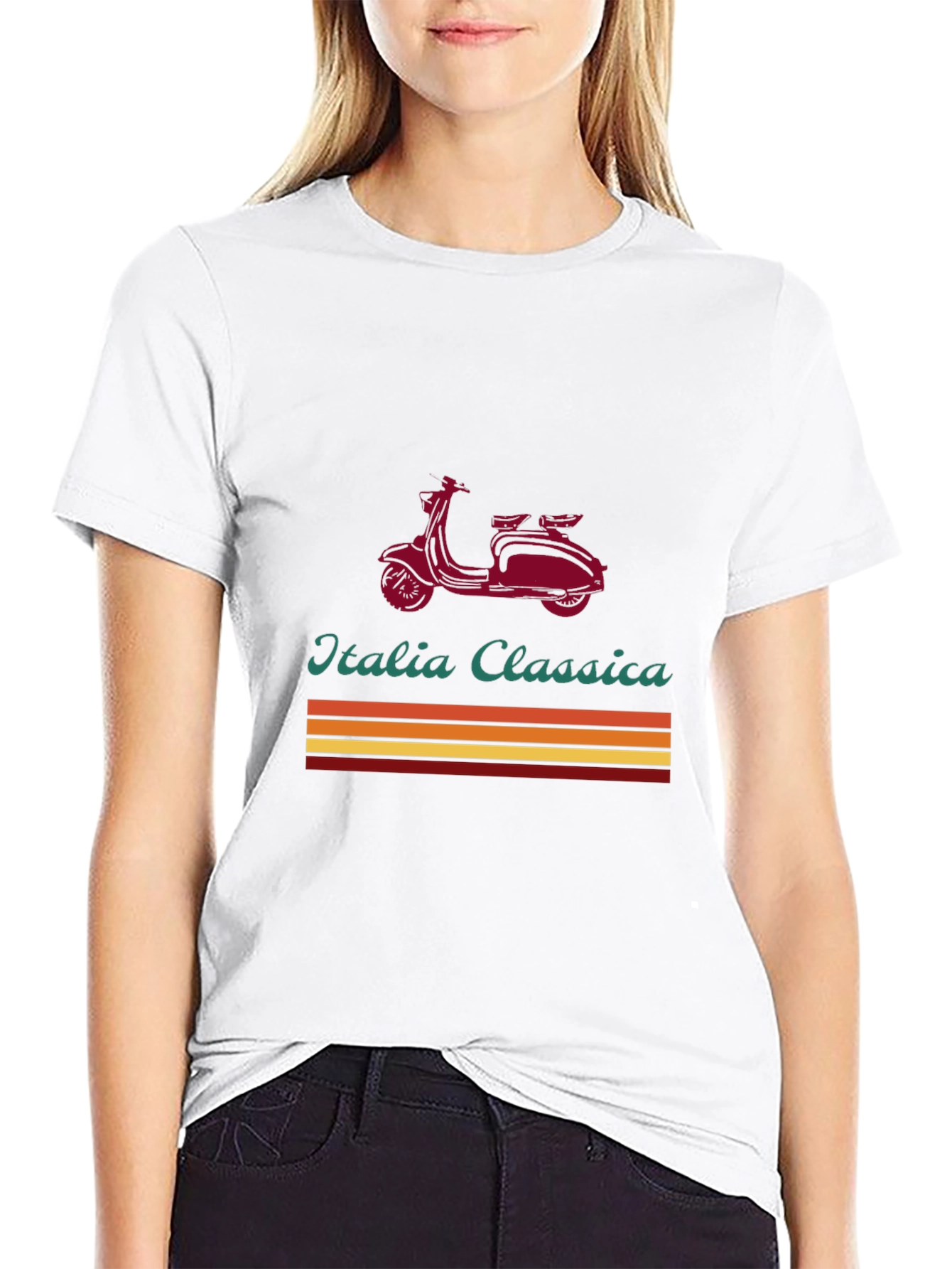 Italia Classica Scooter Graphic Tee - Retro Style