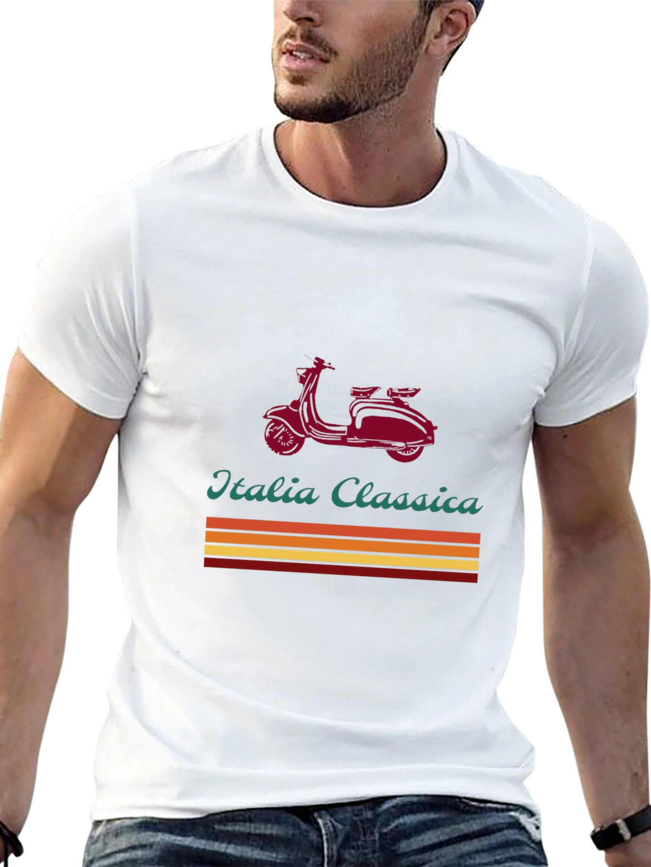 Italia Classica Scooter Graphic Tee - Retro Style
