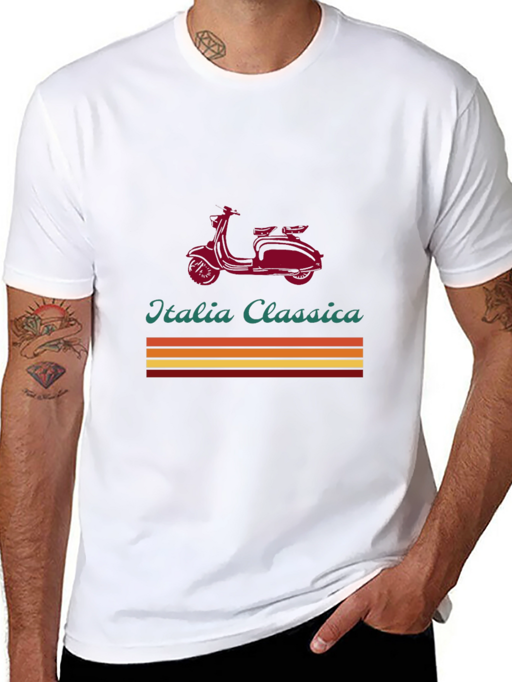 Italia Classica Scooter Graphic Tee - Retro Style