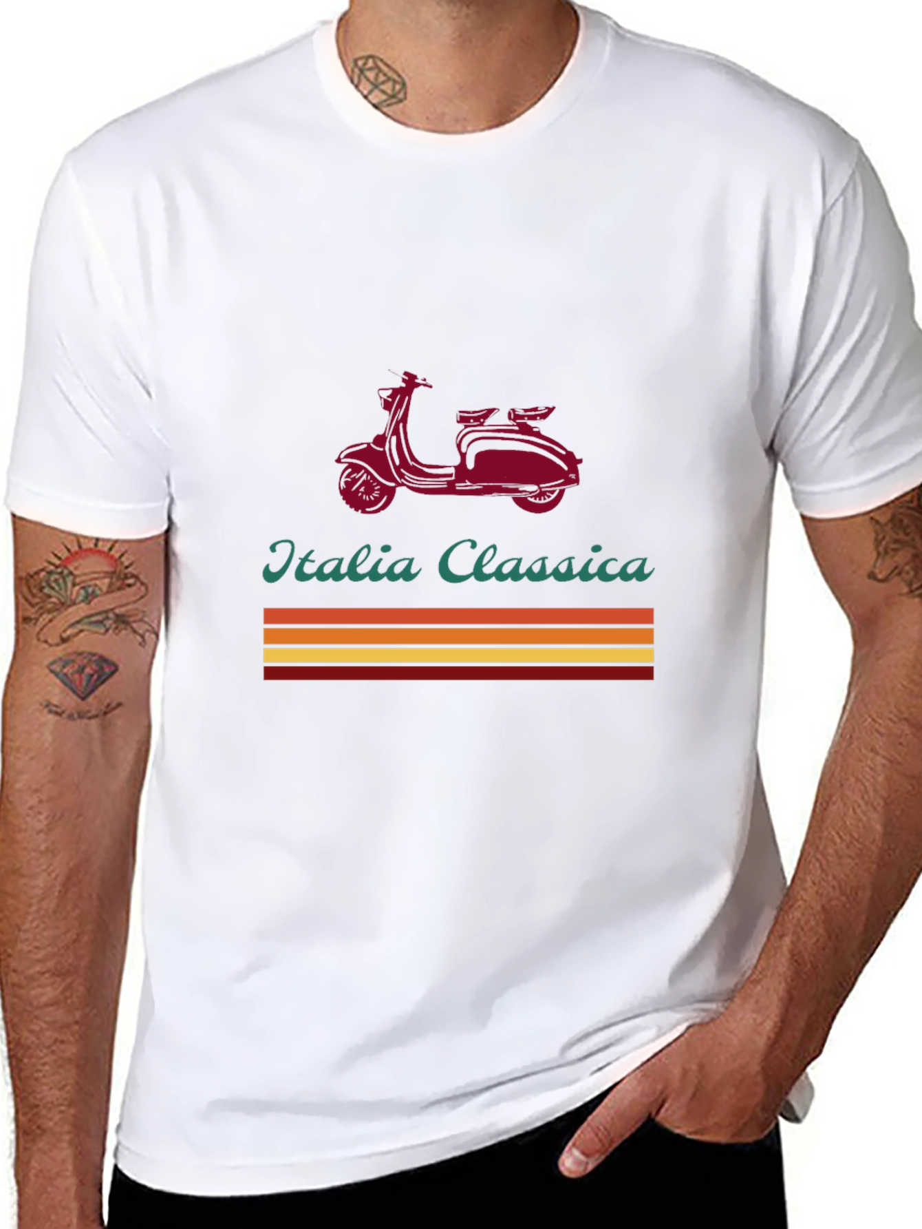 Italia Classica Scooter Graphic Tee - Retro Style