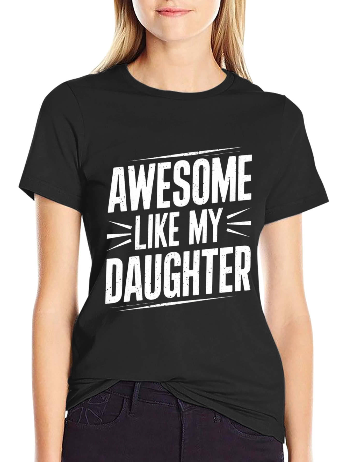 Awesome Like My Daughter Mens Black T-Shirt