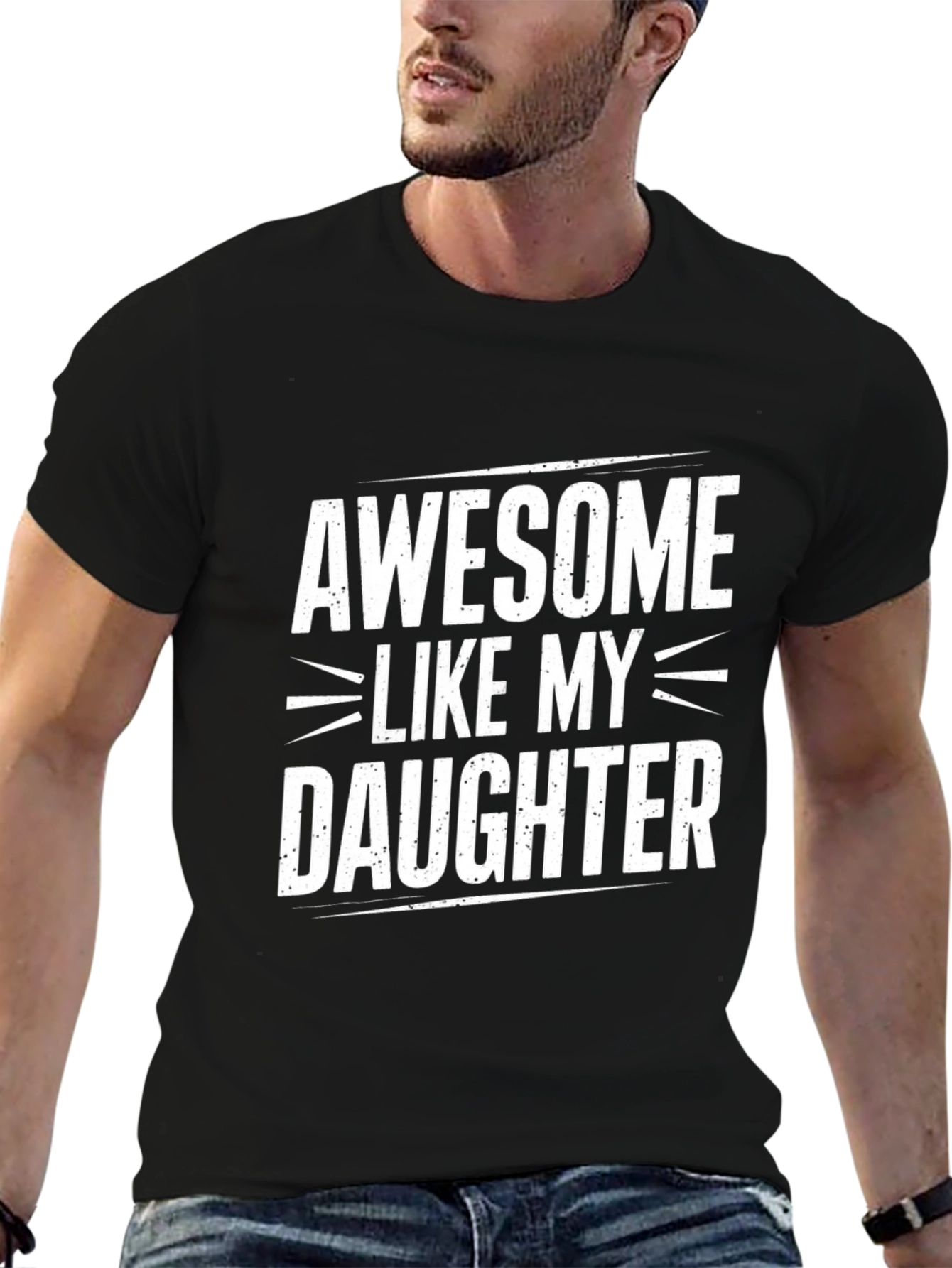 Awesome Like My Daughter Mens Black T-Shirt