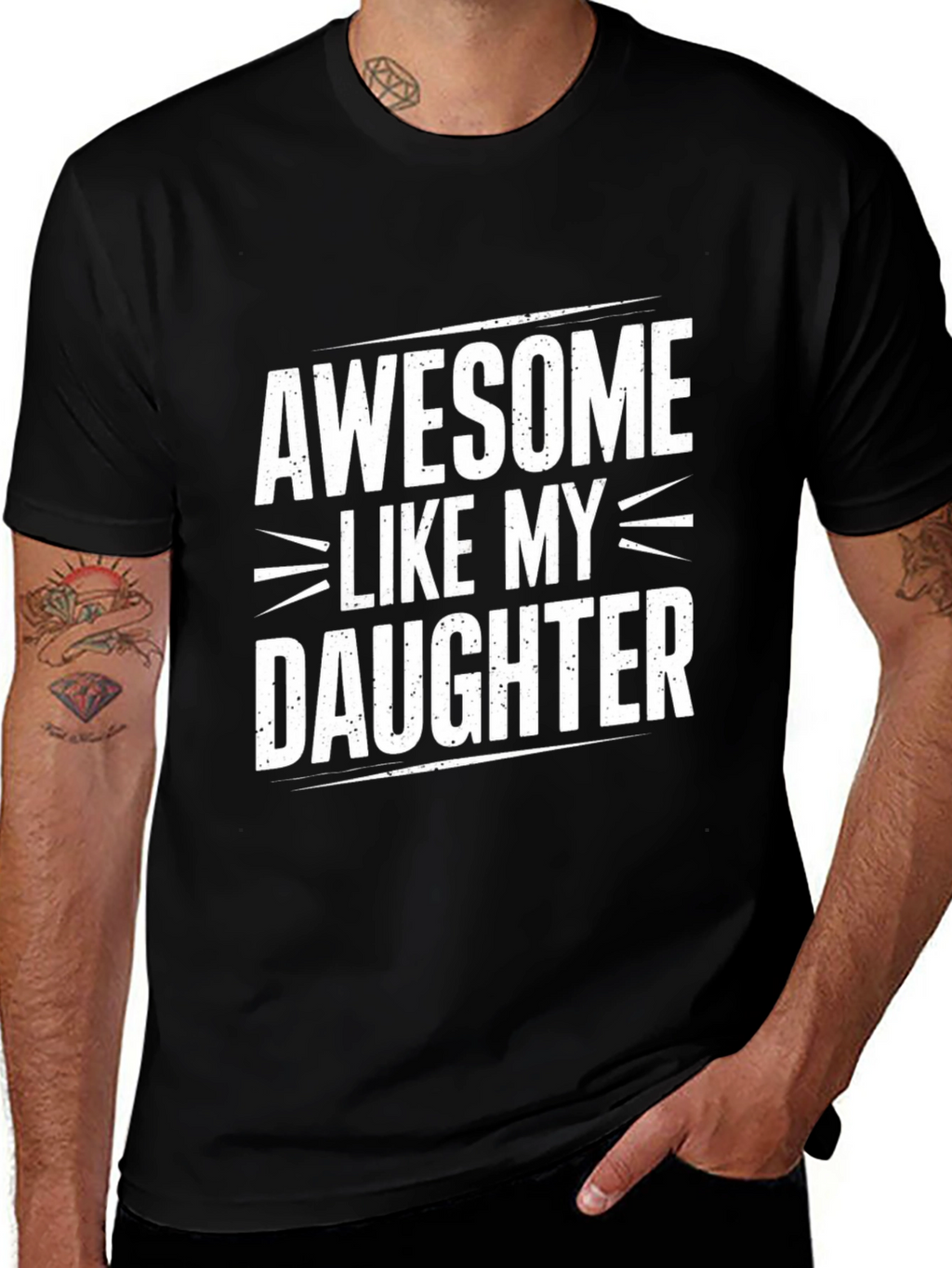 Awesome Like My Daughter Mens Black T-Shirt