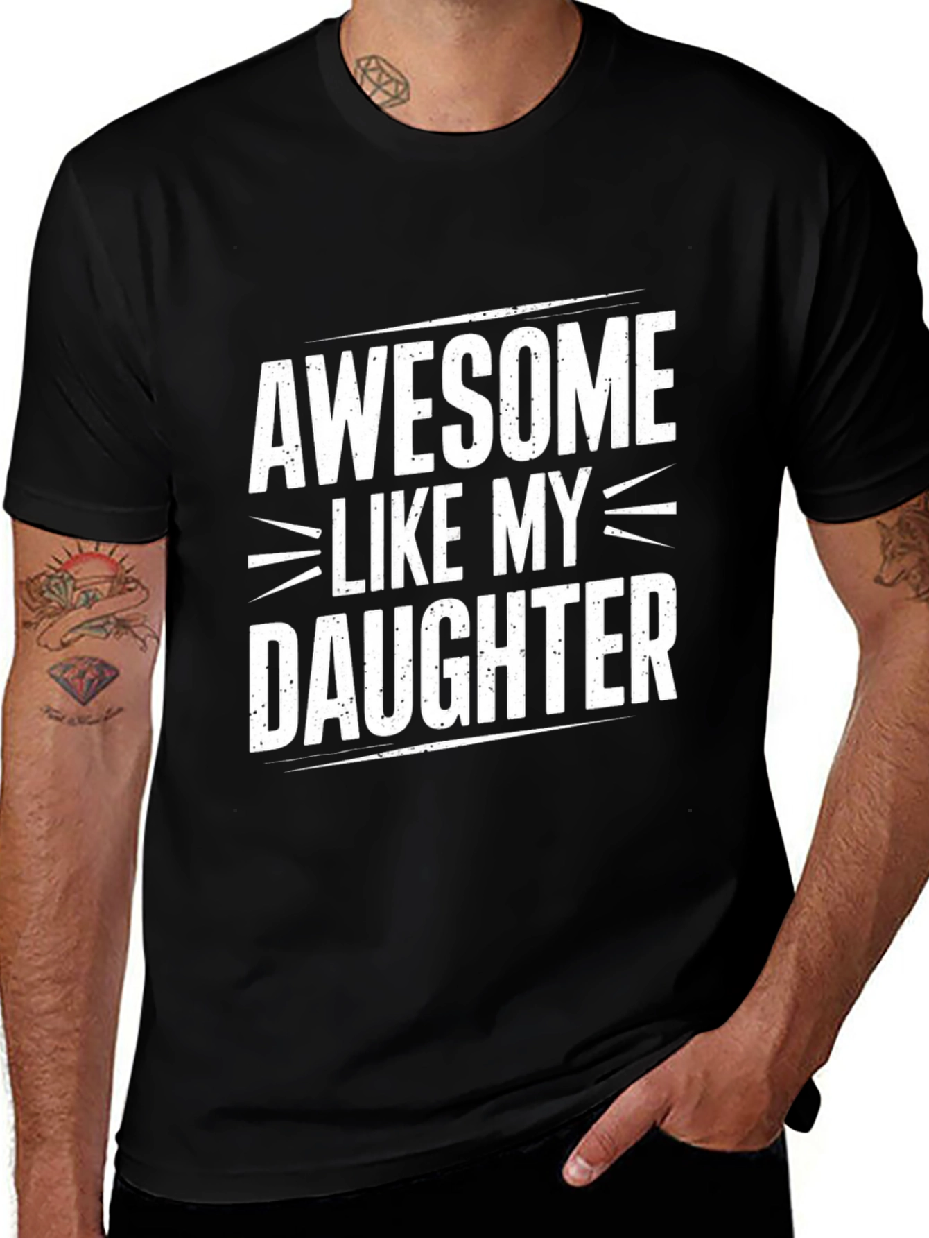 Awesome Like My Daughter Mens Black T-Shirt