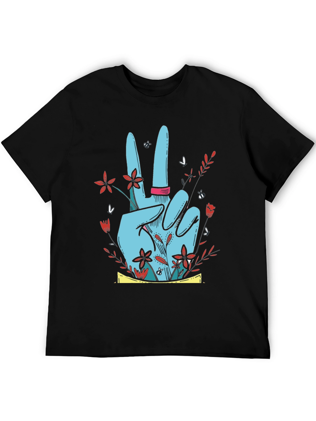 Peace Sign Floral Graphic Tee