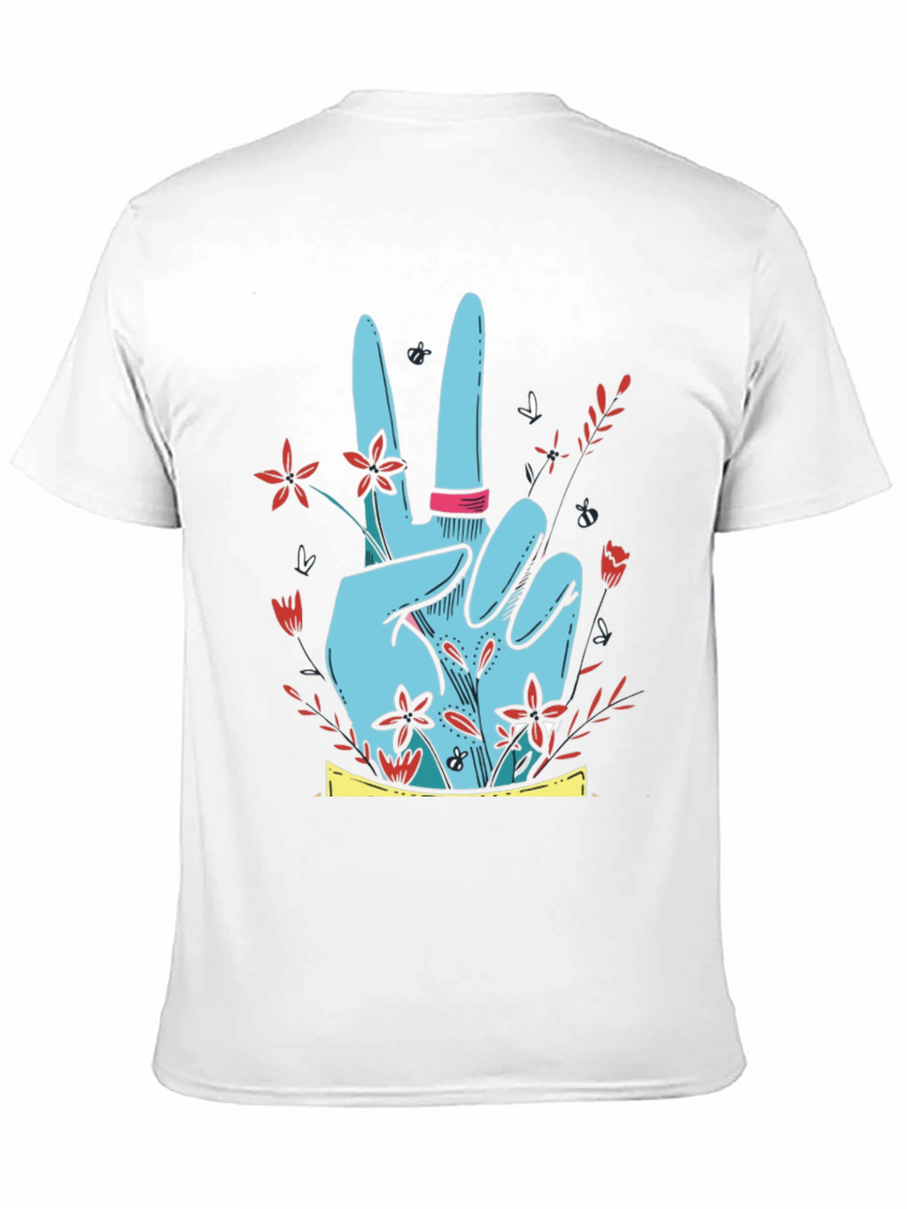 Peace Sign Floral Graphic Tee