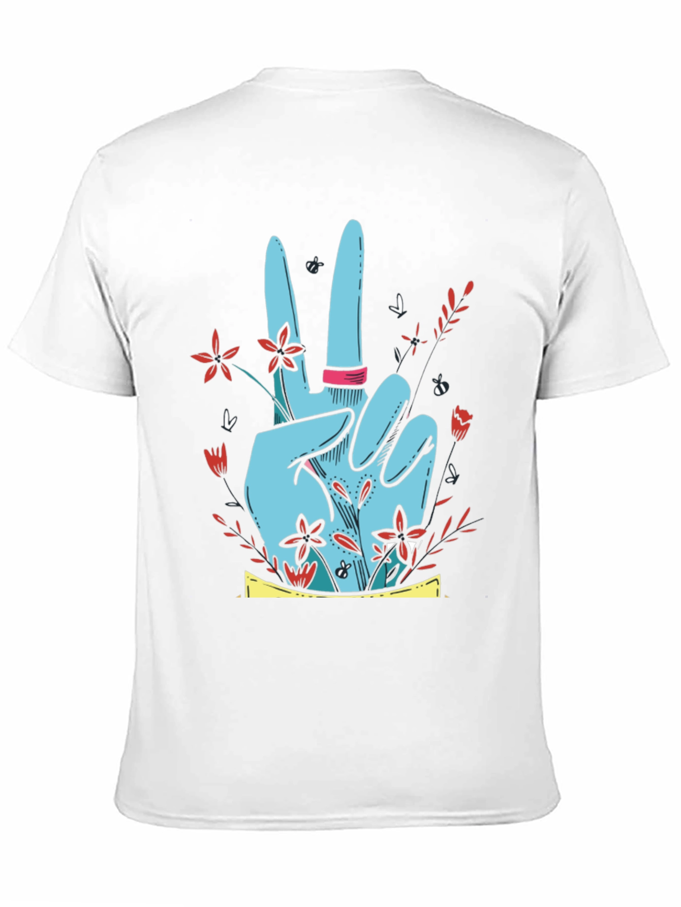 Peace Sign Floral Graphic Tee