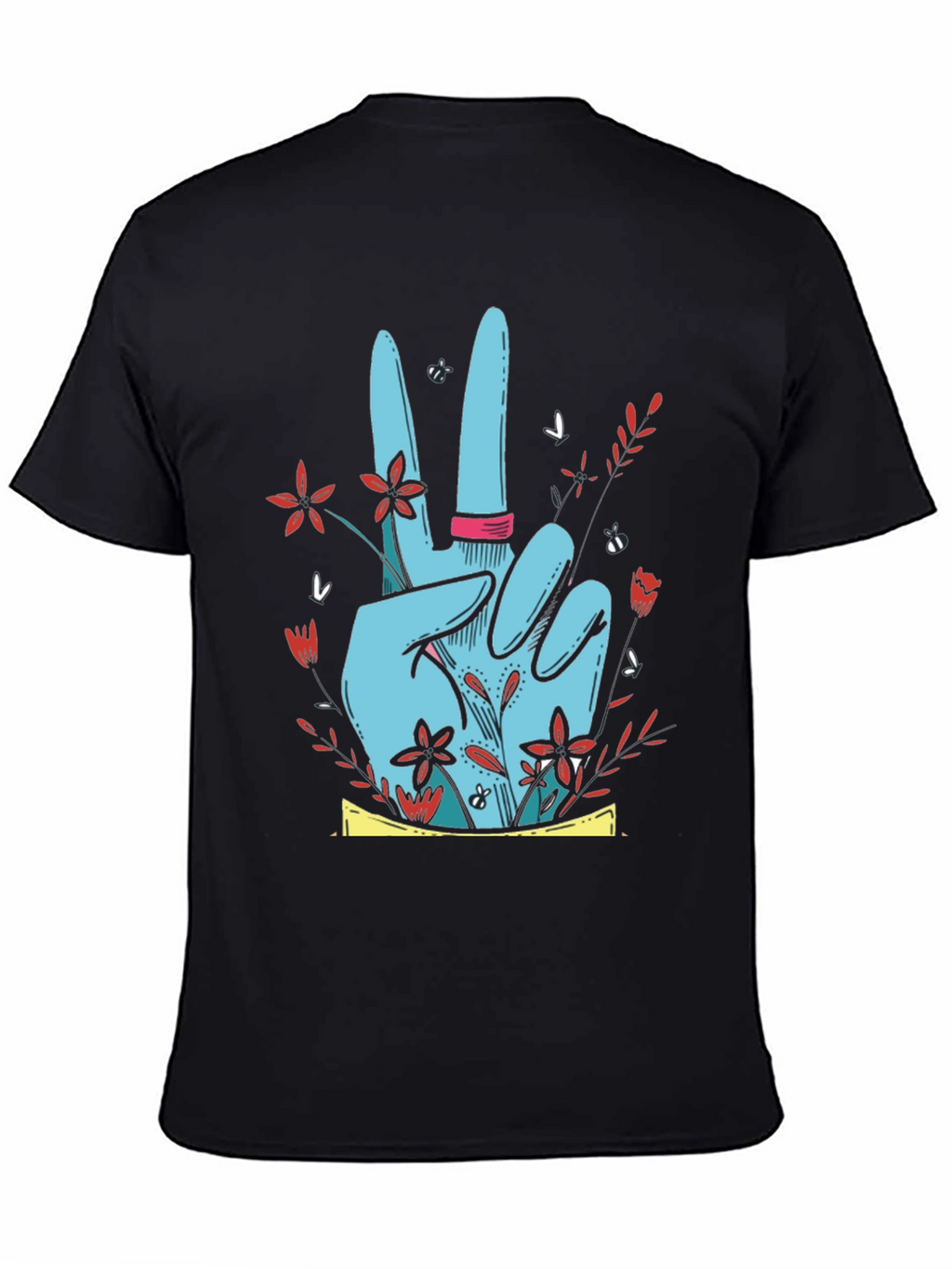 Peace Sign Floral Graphic Tee