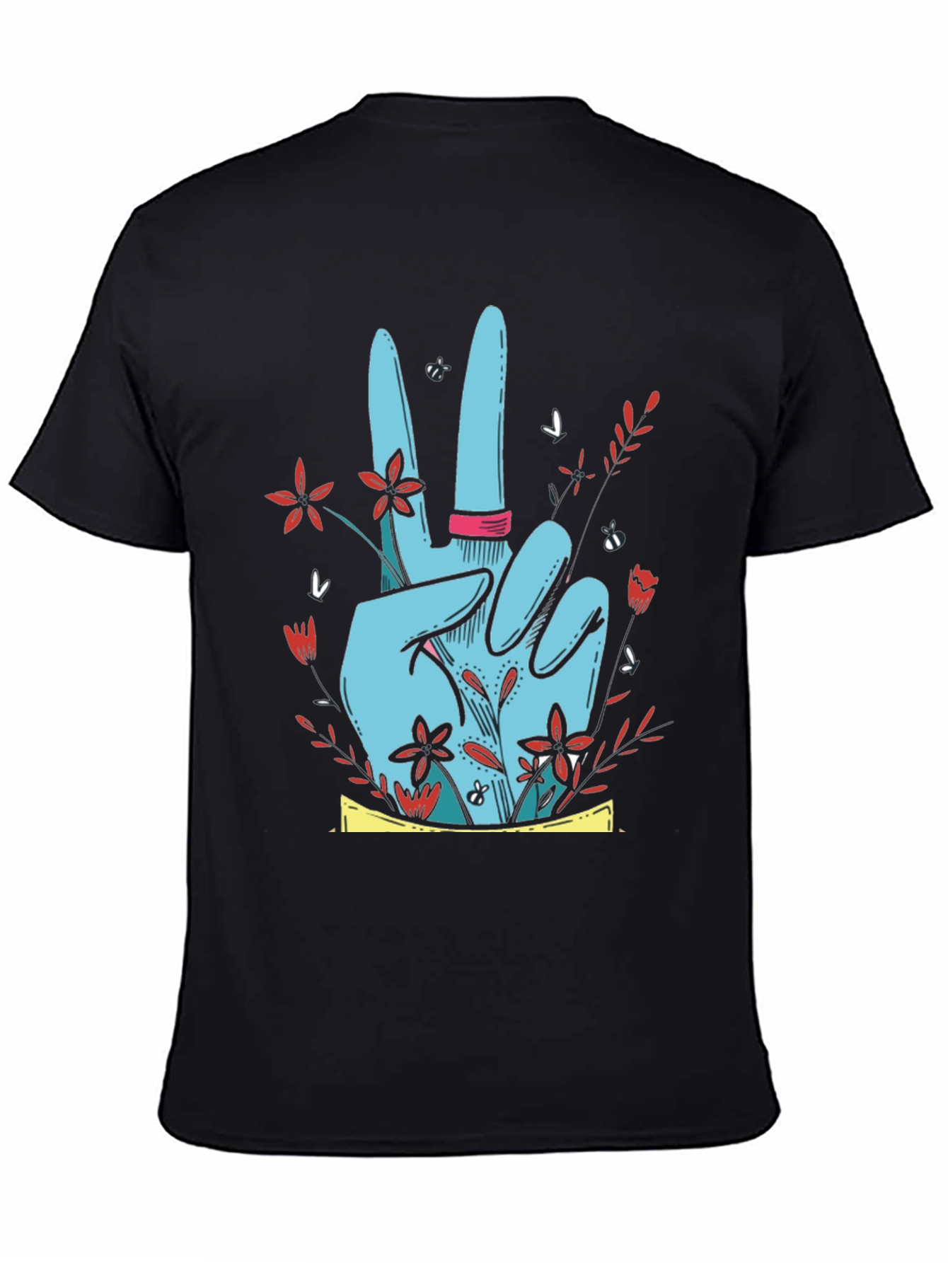 Peace Sign Floral Graphic Tee
