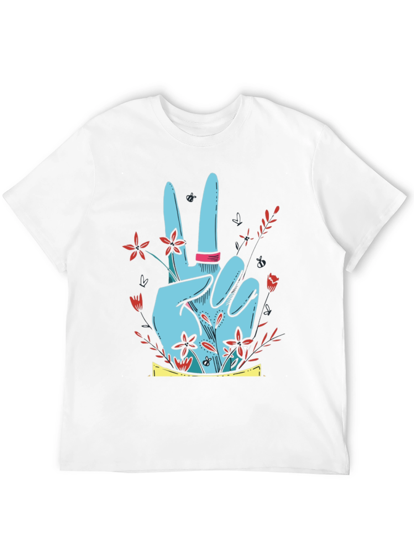 Peace Sign Floral Graphic Tee