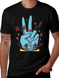 Peace Sign Floral Graphic Tee