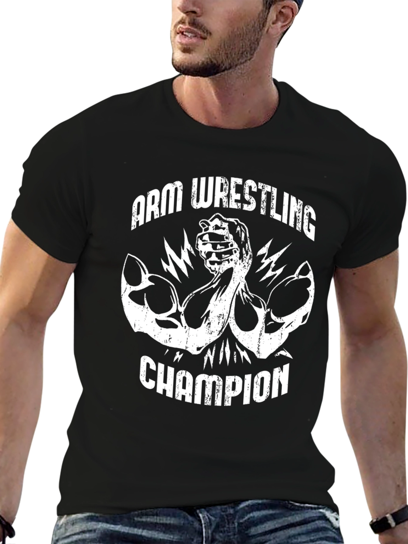 Arm Wrestling Champion Black T-Shirt