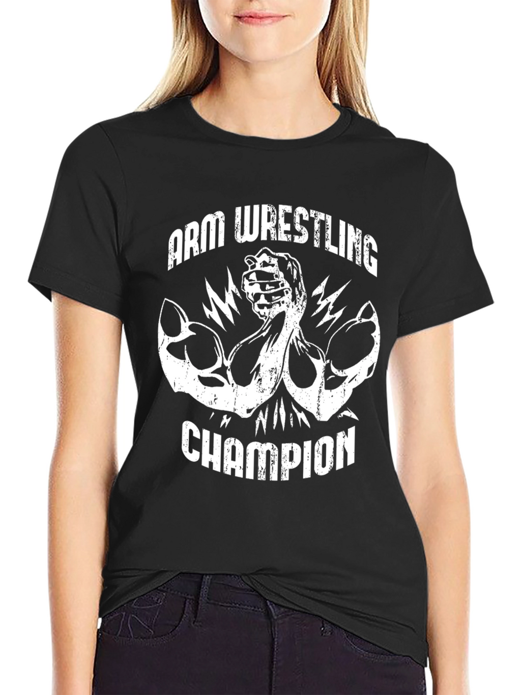 Arm Wrestling Champion Black T-Shirt