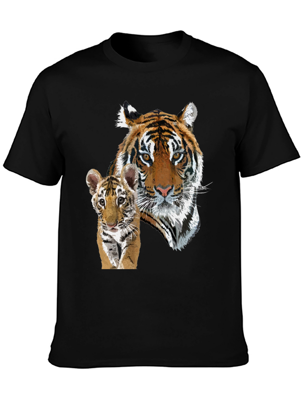 Tiger & Cub Graphic Tee - Unisex Black T-Shirt