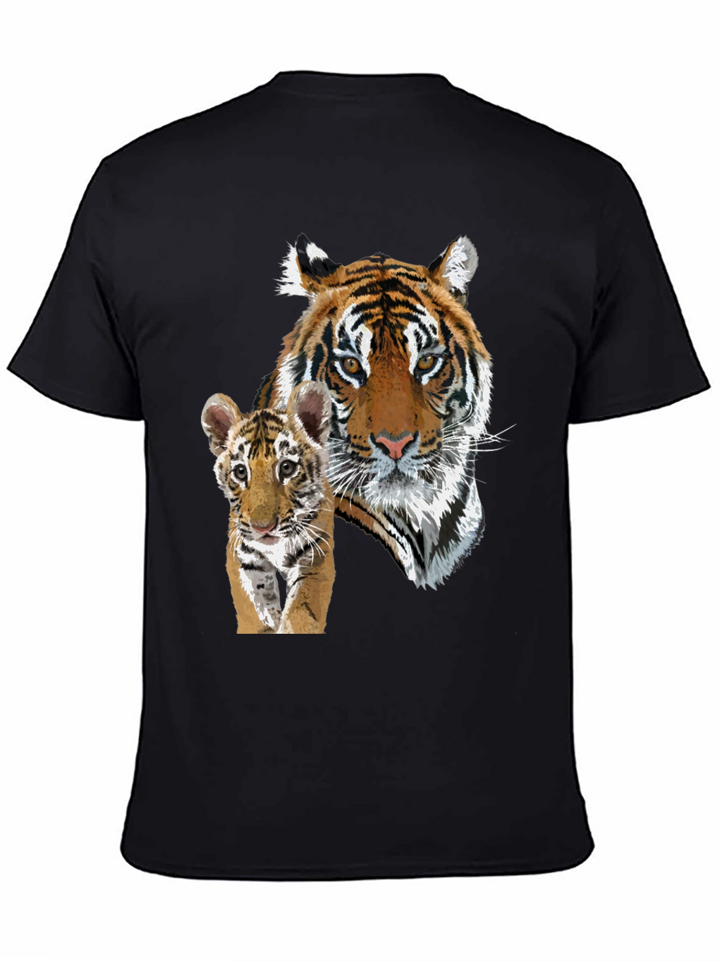 Tiger & Cub Graphic Tee - Unisex Black T-Shirt