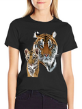 Tiger & Cub Graphic Tee - Unisex Black T-Shirt