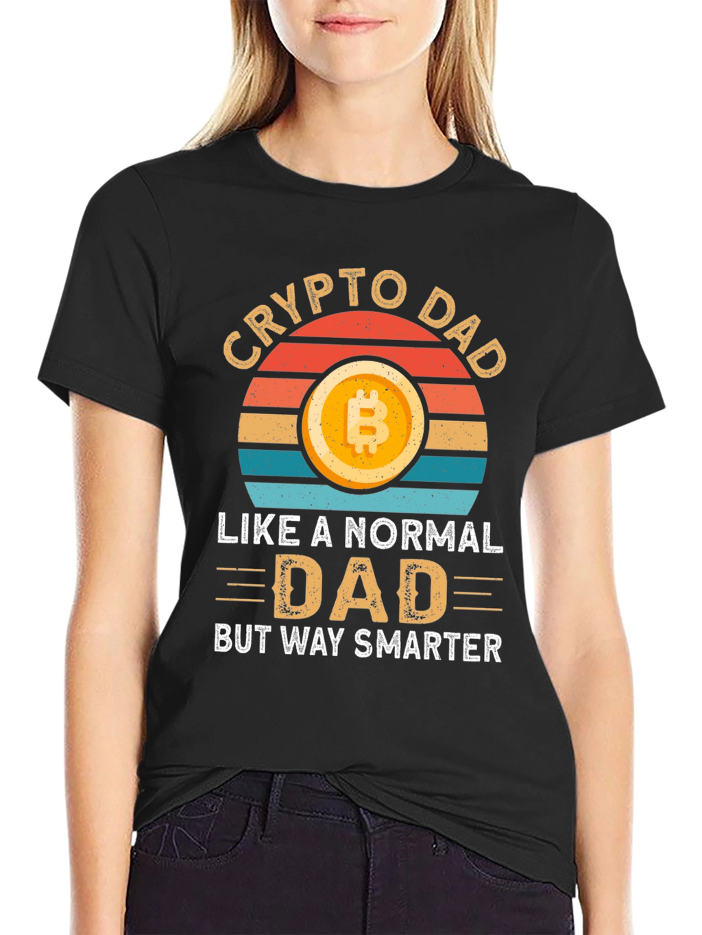 Crypto Dad T-Shirt - Bitcoin Lover Smart Dad Gift