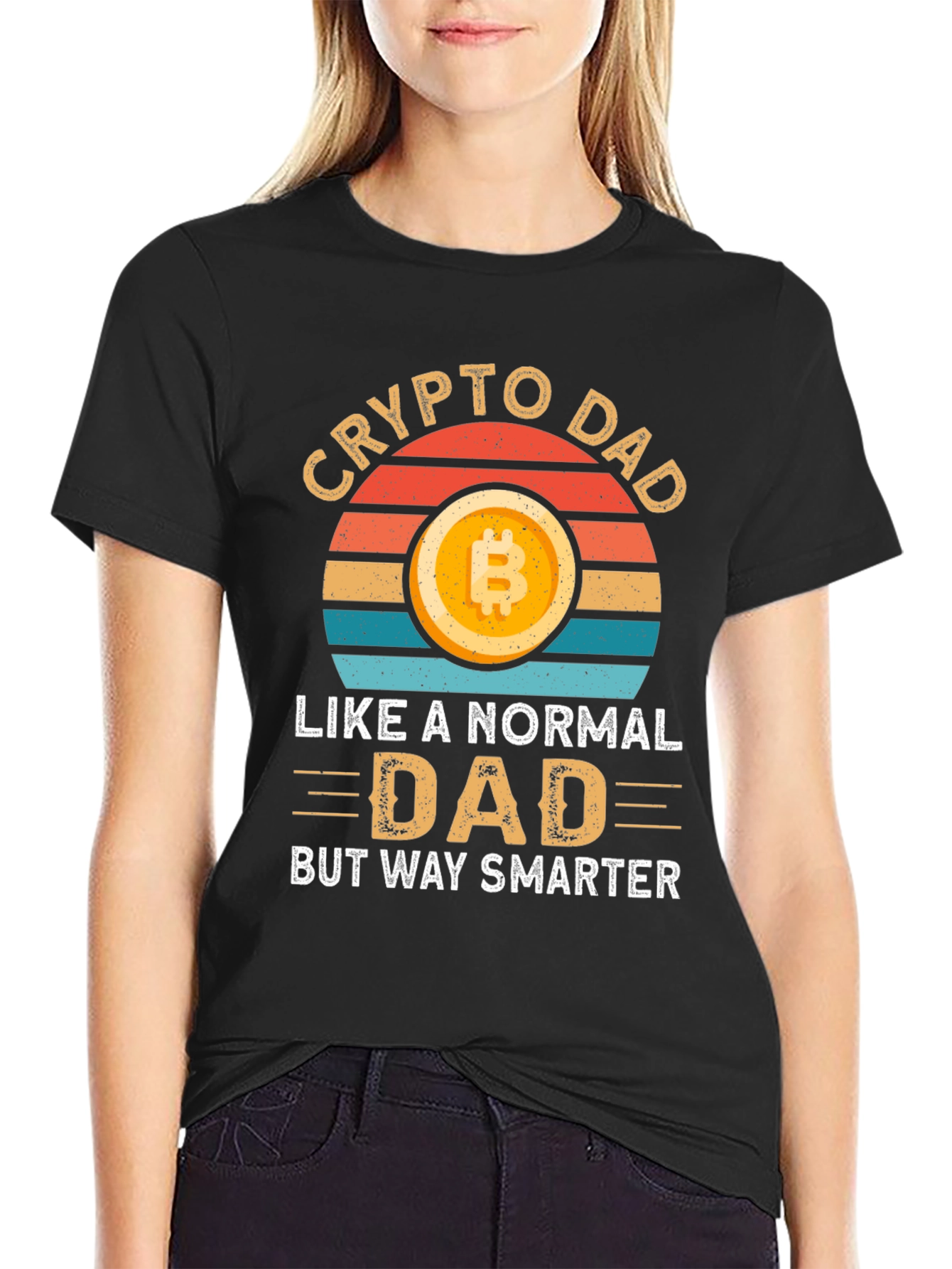 Crypto Dad T-Shirt - Bitcoin Lover Smart Dad Gift